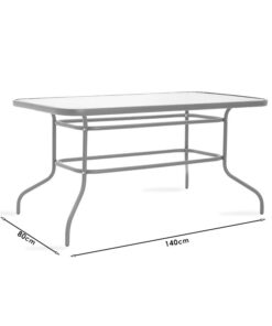 Τραπεζαρία Ensure-Obbi σετ 7τεμ pakoworld μέταλλο-pe καφέ – 200-000385