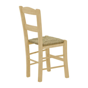 Καρέκλα καφενείου με ψάθα Syros-Charchie pakoworld άβαφο ξύλο 42x40x89εκ9εκ – 200-000742