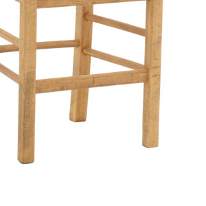 Καρέκλα καφενείου με ψάθα Damnir-Charchie pakoworld μασίφ ξύλο οξιάς λούστρο καρυδί 41x42x92εκ – 200-000747