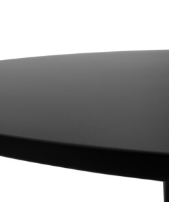 Τραπεζαρία Gaston-Balou pakoworld σετ 5τεμ pp-mdf σε μαύρη-φυσικό απόχρωση Φ100×75εκ – 200-001018