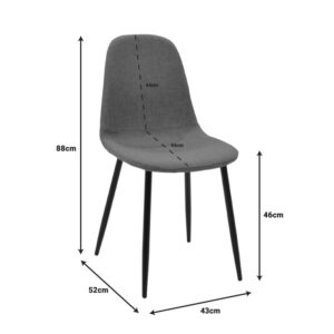 Τραπεζαρία Gustas-Bella C pakoworld σετ 5τμχ γκρι μαρμάρου sintered stone-μαύρο μέταλλο 140x80x75εκ – 200-001062