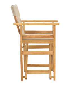 Καρέκλα-πολυθρόνα σκηνοθέτη Kompa pakoworld μασίφ ξύλο οξιάς φυσικό-πανί Nexus γκρι-μπεζ – 200-001090