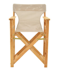 Καρέκλα-πολυθρόνα σκηνοθέτη Kompa pakoworld μασίφ ξύλο οξιάς φυσικό-πανί Nexus γκρι-μπεζ – 200-001090