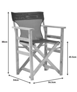 Καρέκλα-πολυθρόνα σκηνοθέτη Kompa pakoworld μασίφ ξύλο οξιάς φυσικό-πανί Nexus γκρι-μπεζ – 200-001090