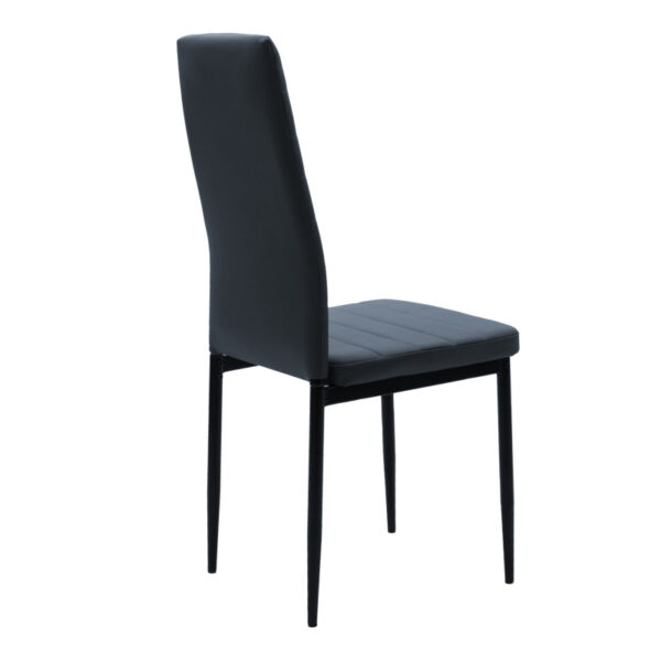Τραπεζαρία Manka-Parker pakoworld σετ 5τεμ mdf σε μαύρη-sonoma truffle απόχρωση 110x80x77εκ – 200-001161