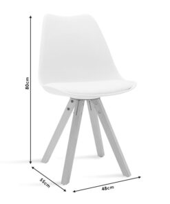 Τραπεζαρία Natali-Caron pakoworld σετ 3τεμ mdf σε μαύρη-φυσική απόχρωση 80x80x76εκ – 200-001165