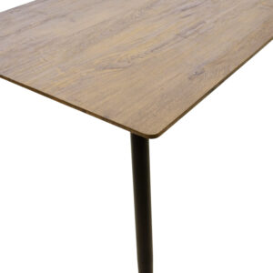 Τραπεζαρία Cuba-Julita pakoworld σετ 5τεμ MDF sonoma-μαύρο-φυσικό 120x70x76εκ – 200-001194