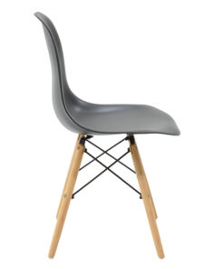 Τραπεζαρία Julita pakoworld σετ 3τεμ MDF μαύρο-ξύλο οξιάς σε φυσική απόχρωση Φ60×73εκ – 200-001195