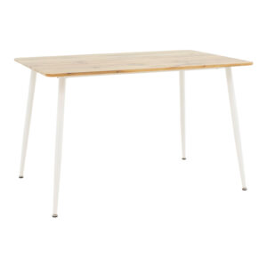 Τραπεζαρία Cuba-Parker pakoworld σετ 5τεμ sonoma-λευκό 120x80x75εκ – 200-001209