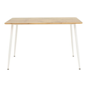 Τραπεζαρία Cuba-Parker pakoworld σετ 5τεμ sonoma-λευκό 120x80x75εκ – 200-001209