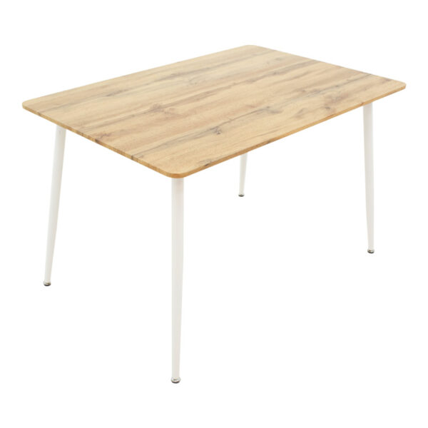 Τραπεζαρία Cuba-Parker pakoworld σετ 5τεμ sonoma-λευκό 120x80x75εκ – 200-001209