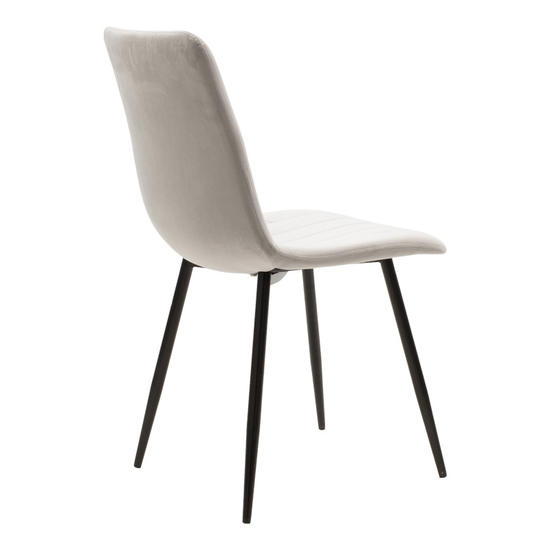 Τραπεζαρία Natali-Noor pakoworld σετ 5τεμ  MDF λευκό-γκρι-πόδια φυσικό 120x80x76εκ – 200-001279