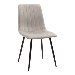 Τραπεζαρία Natali-Noor pakoworld σετ 5τεμ  MDF μαύρο-γκρι-πόδια φυσικό 120x80x76εκ – 200-001280