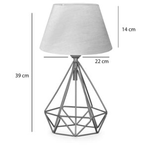 Επιτραπέζιο φωτιστικό PWL-1080 pakoworld Ε27 μπεζ-χρυσό Φ22×39εκ – 202-000180