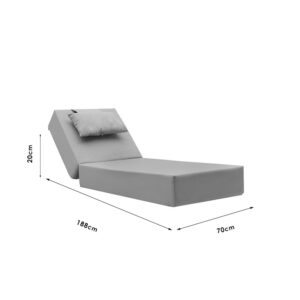 Μαξιλάρι ξαπλώστρας Specta pakoworld ύφασμα μπεζ 60x190x20εκ – 211-000022