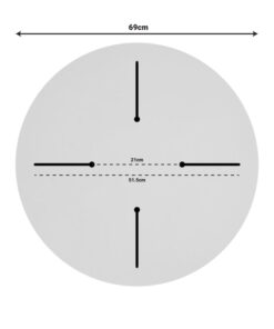 Επιφάνεια τραπεζιού Fervor pakoworld HPL ivory Φ69εκ πάχους 12mm – 215-000002