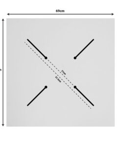 Επιφάνεια τραπεζιού Portico pakoworld HPL wenge 69×69εκ πάχους 12mm – 215-000014