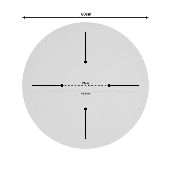 Επιφάνεια τραπεζιού Skyline pakoworld Werzalit ivory Φ60εκ πάχους 25mm – 215-000015