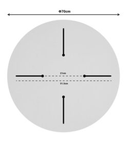 Επιφάνεια τραπεζιού Skyline pakoworld Werzalit ivory Φ70εκ πάχους 25mm – 215-000016