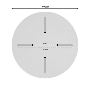 Επιφάνεια τραπεζιού Skyline pakoworld Werzalit ivory Φ70εκ πάχους 25mm – 215-000016