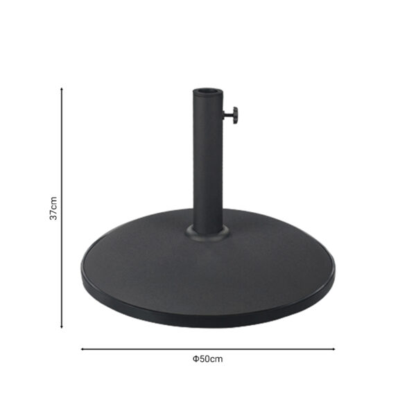 Βάση ομπρέλας Elfie pakoworld τσιμέντο μαύρο 25kg Φ50εκ – 218-000017