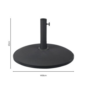 Βάση ομπρέλας Elfie pakoworld τσιμέντο μαύρο 50kg Φ58εκ – 218-000019