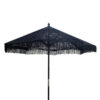 Garden umdrella Brilie pakoworld wood-macrame D2.70×2.60m black 220-000001