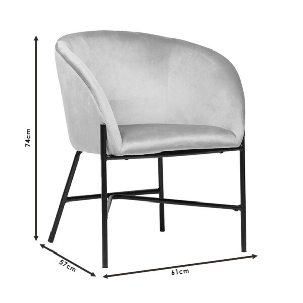 Πολυθρόνα Julia pakoworld βελούδο ροζ 61x57x74εκ – 222-000018