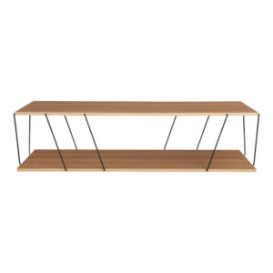 Τραπέζι σαλονιού Tars pakoworld sonoma-μαύρο 120x50x30εκ – 225-000023