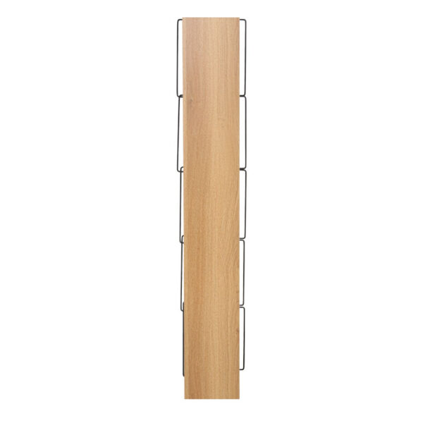 Βιβλιοθήκη mini Tars pakoworld  sonoma-μαύρο 50x22x150εκ – 225-000026