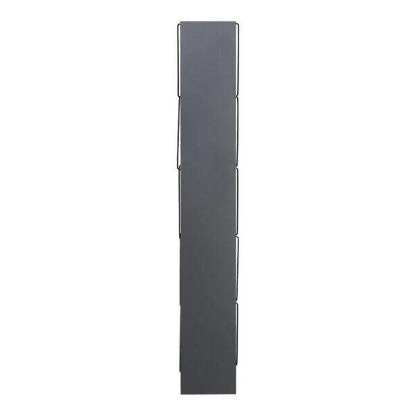 Βιβλιοθήκη mini Tars pakoworld  ανθρακί-μαύρο 50x22x150εκ – 225-000027