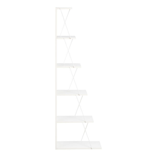 Βιβλιοθήκη mini Tars pakoworld λευκό 50x22x150εκ – 225-000028