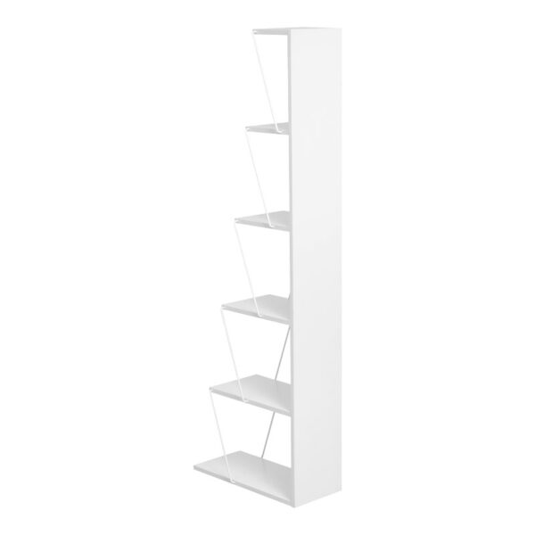 Βιβλιοθήκη mini Tars pakoworld λευκό 50x22x150εκ – 225-000028