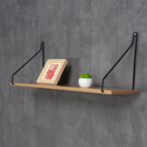 Ραφιέρα τοίχου Tars pakoworld sonoma-μαύρο 72x20x27εκ – 225-000035