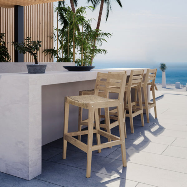 Σκαμπό μπαρ Bravo pakoworld μασίφ ξύλο ακακίας 53x45x87εκ – 228-000012