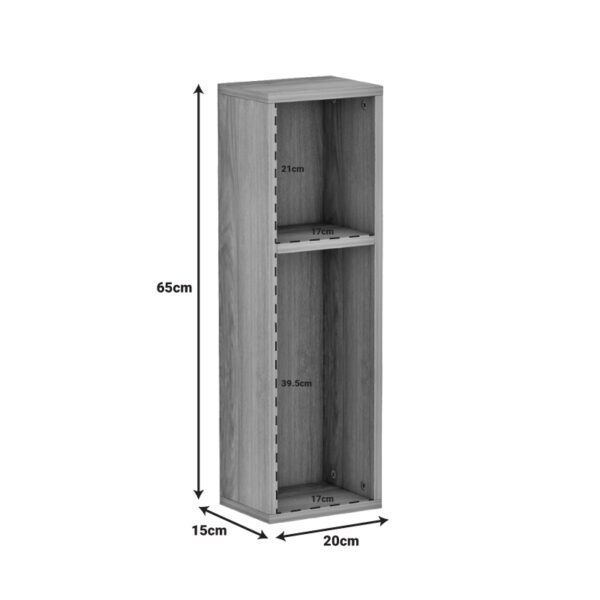 Ραφιέρα-κομοδίνο τοίχου Racks pakoworld σε sonoma απόχρωση 20x15x65εκ – 230-000045