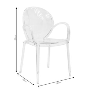 Πολυθρόνα Flair pakoworld PC διαφανές – 231-000007
