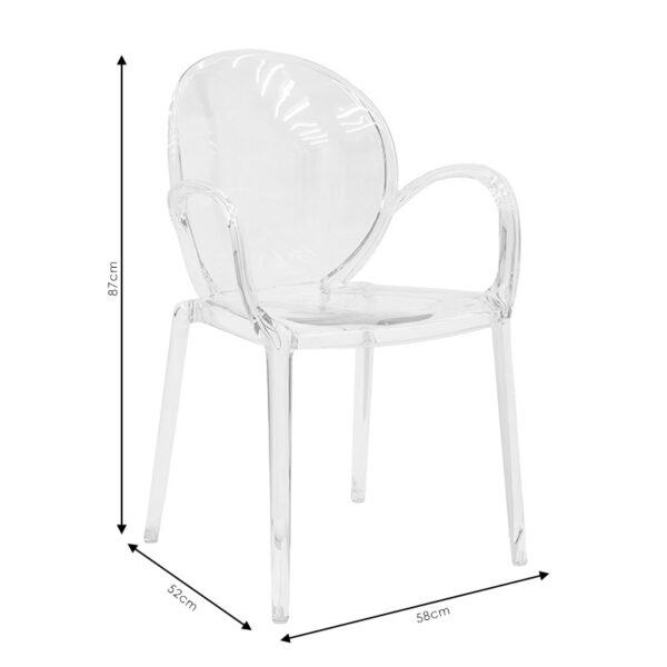 Πολυθρόνα Flair pakoworld PC διαφανές – 231-000007