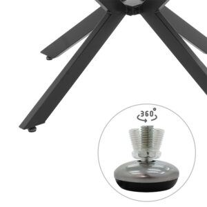 Tραπέζι Lydia pakoworld MDF επεκτεινόμενο καρυδί-μαύρο 120-160x120x79εκ – 235-000004