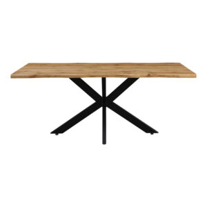 Tραπέζι Gilman pakoworld MDF sonoma-μαύρο 180x90x75εκ – 235-000022