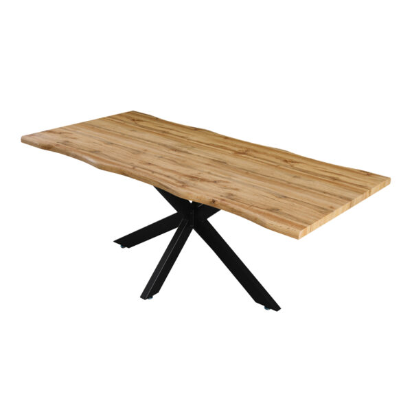 Tραπέζι Gilman pakoworld MDF sonoma-μαύρο 180x90x75εκ – 235-000022