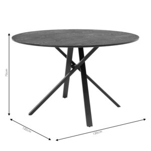 Tραπέζι Cerco pakoworld MDF μαύρο Φ120×75εκ – 235-000031
