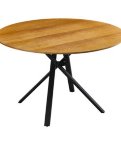 Tραπέζι Cerco pakoworld sonoma mdf και μαύρο μεταλλικό πόδι Φ120×75εκ – 235-000036