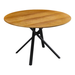 Tραπέζι Cerco pakoworld sonoma mdf και μαύρο μεταλλικό πόδι Φ120×75εκ – 235-000036