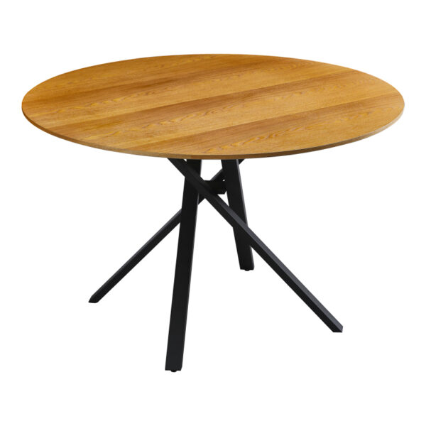 Tραπέζι Cerco pakoworld sonoma mdf και μαύρο μεταλλικό πόδι Φ120×75εκ – 235-000036