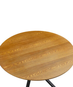 Tραπέζι Cerco pakoworld sonoma mdf και μαύρο μεταλλικό πόδι Φ120×75εκ – 235-000036