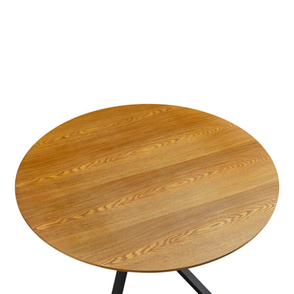 Tραπέζι Cerco pakoworld sonoma mdf και μαύρο μεταλλικό πόδι Φ120×75εκ – 235-000036