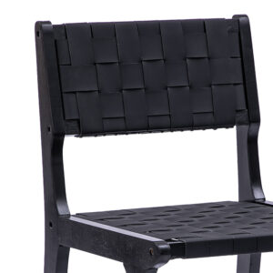 Σκαμπό μπαρ Ridley pakoworld ξύλο-pu μαύρο – 236-000011