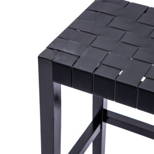Σκαμπό Ridley pakoworld ξύλο-pu μαύρο 51x34x61.5εκ – 236-000013