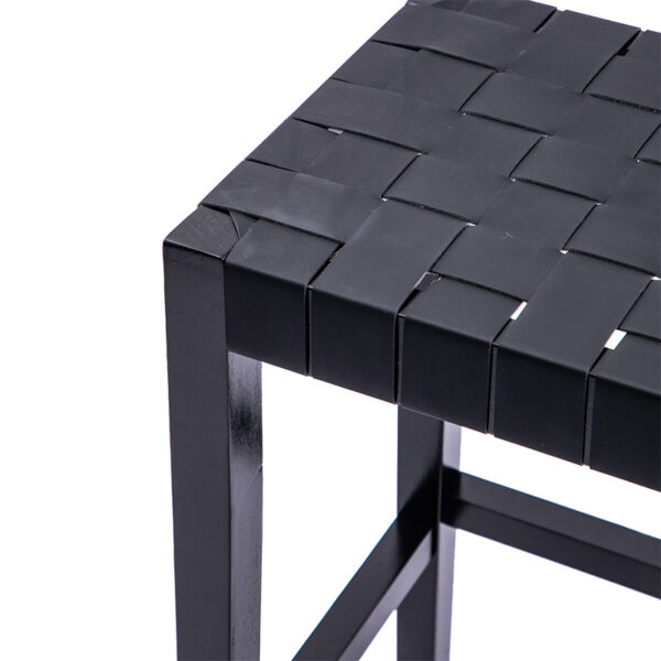 Σκαμπό Ridley pakoworld ξύλο-pu μαύρο 51x34x61.5εκ – 236-000013